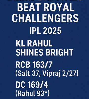 DC vs RC ipl